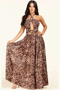 Leopard Print Maxi Dress