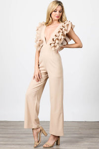 Side Layers Of Ruffles Jumpsuit