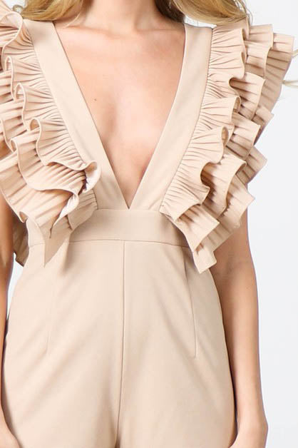 Side Layers Of Ruffles Jumpsuit