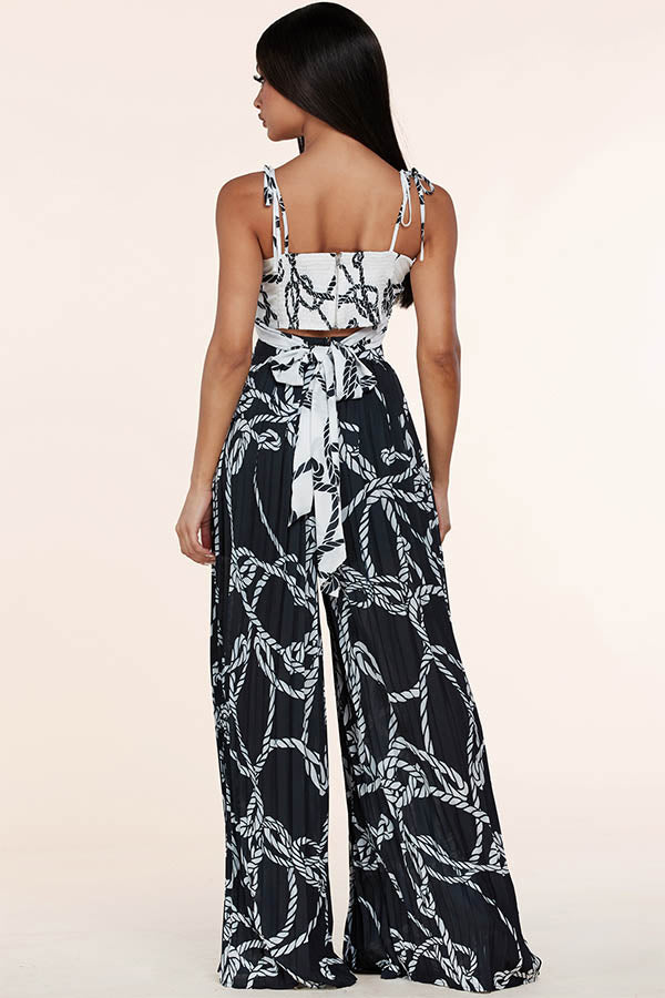 Rope Print Two-Piece Set