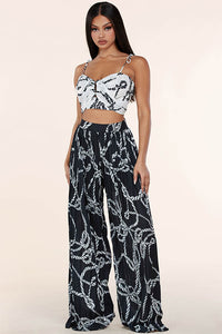 Rope Print Two-Piece Set