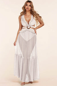 One Piece Top and Sheer Skirt Set