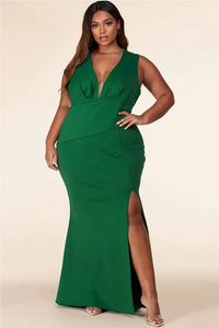 green white maxi dress dubai by Preciosa Boutique