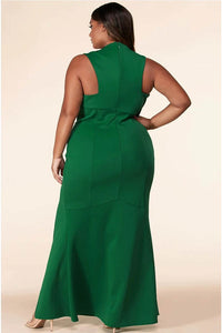 green white maxi dress dubai by Preciosa Boutique
