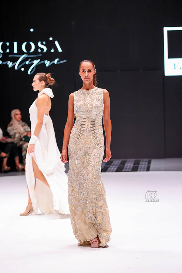 Elegant Embellished straight cut dress